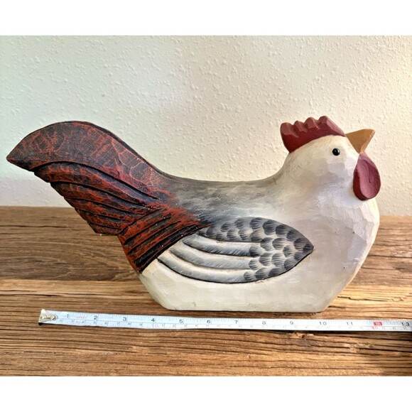 James Haddon Wooden Chicken Folk Art Hand Carved and Painted - Picture 12 of 15